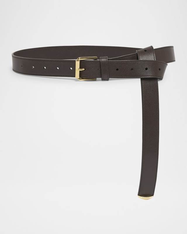 Voyou Metal Buckle Leather Belt